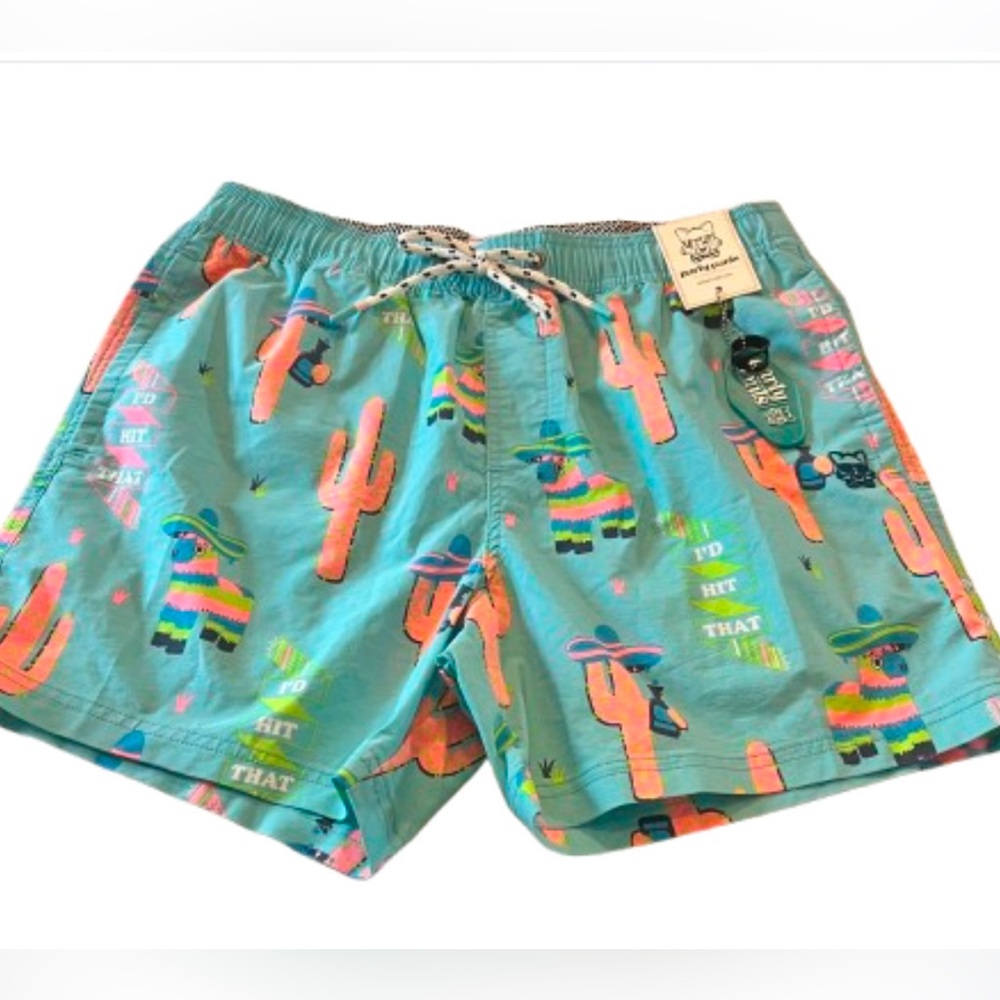 Party Pants Men’s Swim Trunks Board Shorts Sz M NWT